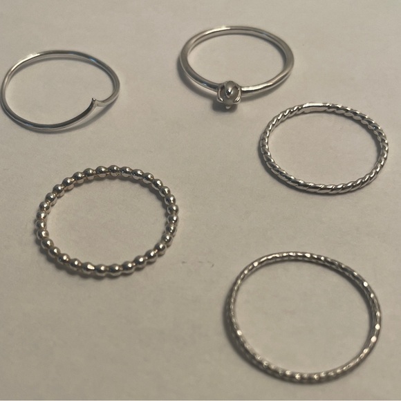 Sterling silver ring stack - Picture 5 of 5